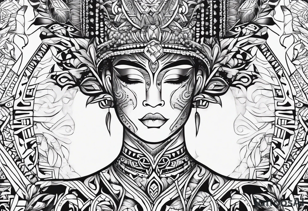 Polynesian minimal neck  tattoo tattoo idea