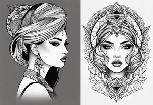 Надпись INAYA эстетично, тонко  с рыбой tattoo idea