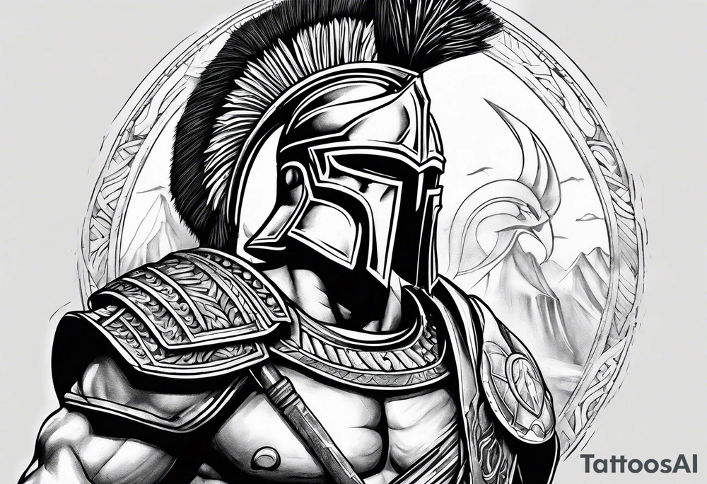 Spartan warrior tattoo idea