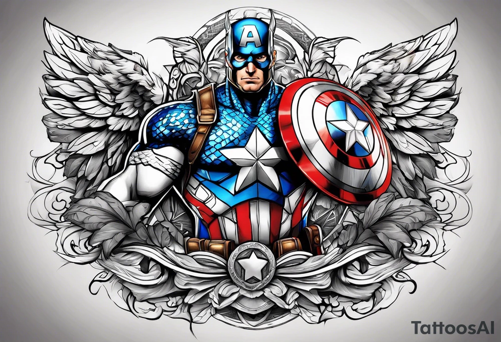 zeus fighter captain america tattoo idea