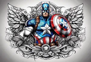 zeus fighter captain america tattoo idea
