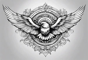 Flying vrow tattoo idea