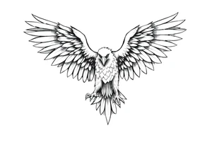 eagle spreading wings tattoo idea