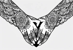 Full arm mandala henna female tattoo design with mushroom henna at shoulder tattoo idea