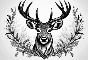 Mule deer head tattoo idea