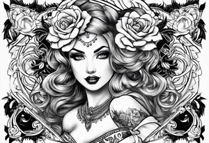 pinup doll tattoo idea