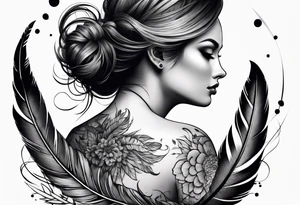 Thin feather tattoo idea