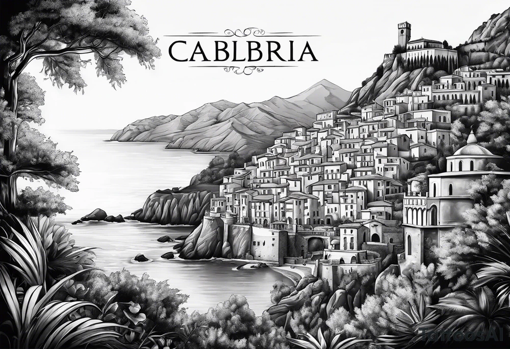 Map of calabria tattoo idea