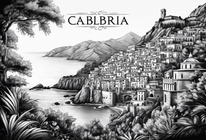 Map of calabria tattoo idea