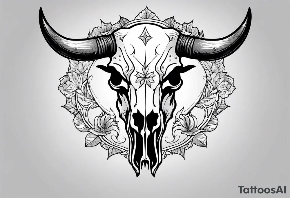 Bull skull tattoo idea