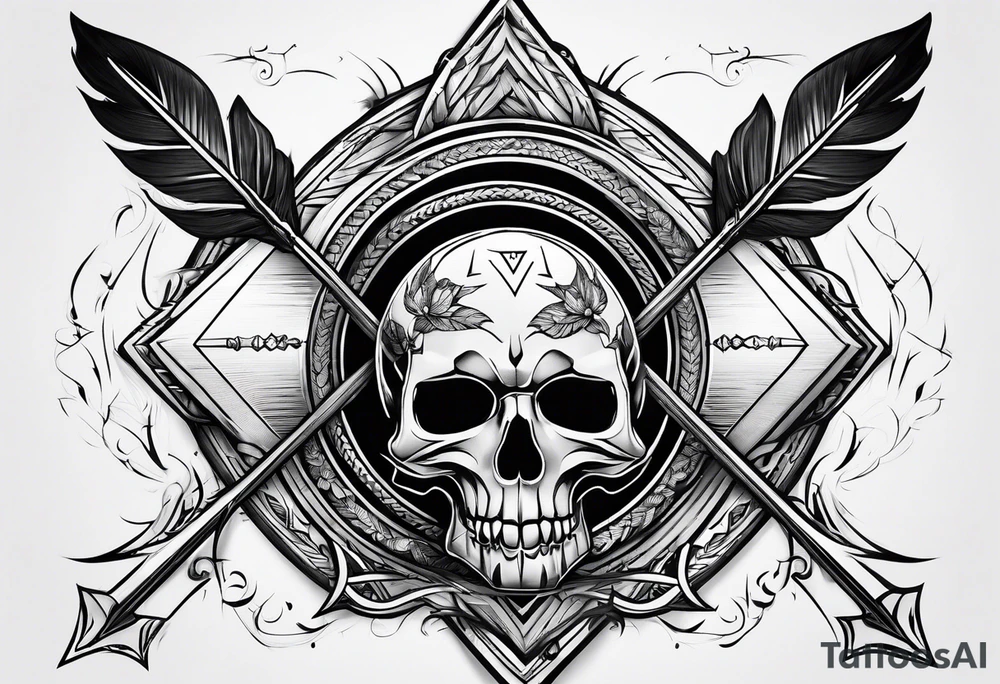 3 arrows to signify strength and bond with kids tattoo idea