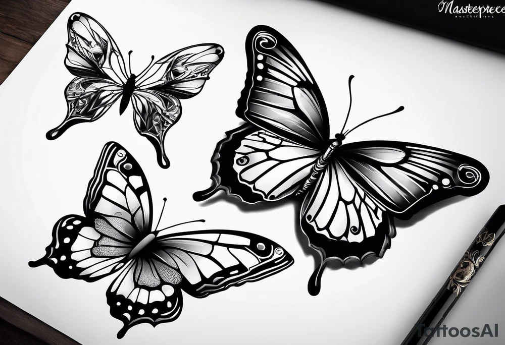 Butterflies tattoo idea