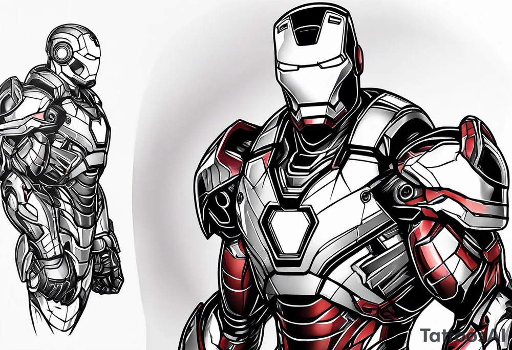 Iron man covered by venom tattoo idea