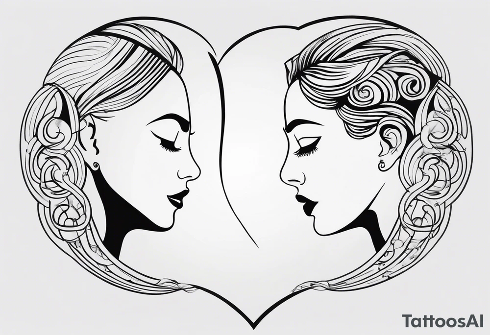 Paired tattoo for a girl and a guy, together forever, he is Artem, she is Lada. Two people with incurable diseases who love each other very much, little tattoo with heart or infinity tattoo idea