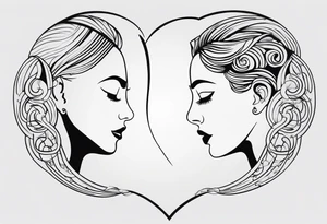Paired tattoo for a girl and a guy, together forever, he is Artem, she is Lada. Two people with incurable diseases who love each other very much, little tattoo with heart or infinity tattoo idea