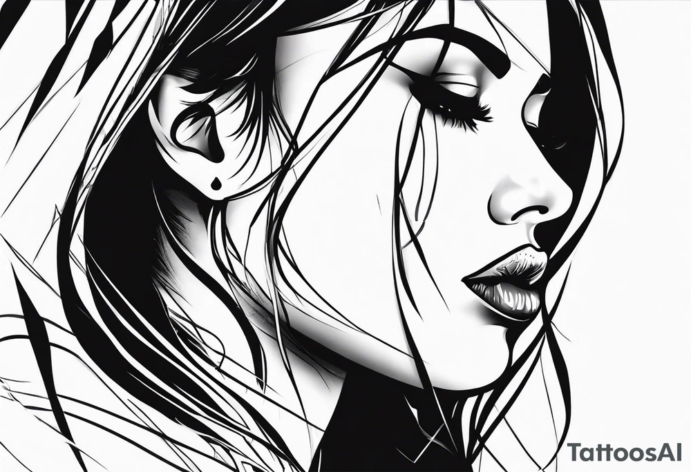 simple ricocheting tears tattoo idea