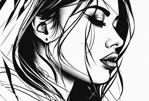 simple ricocheting tears tattoo idea