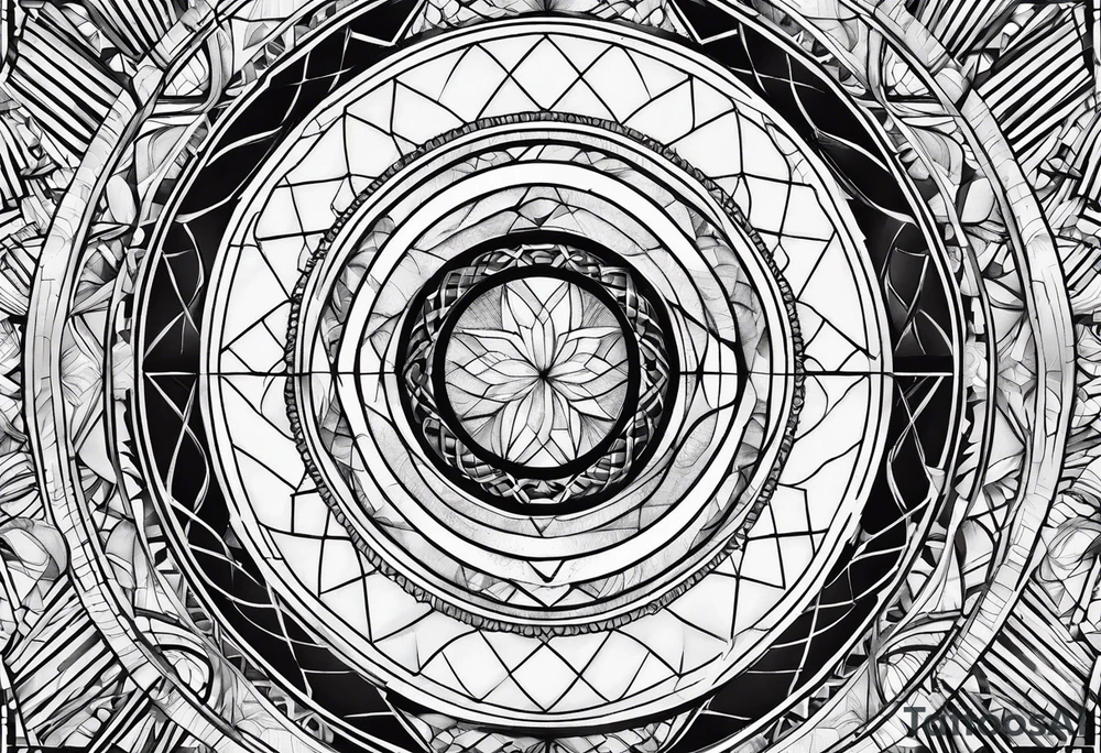 golden ratio, geometric design, infinity tattoo idea