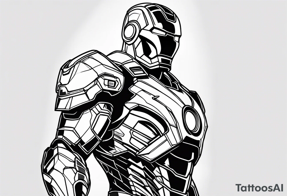 iron man side vieuw tattoo idea
