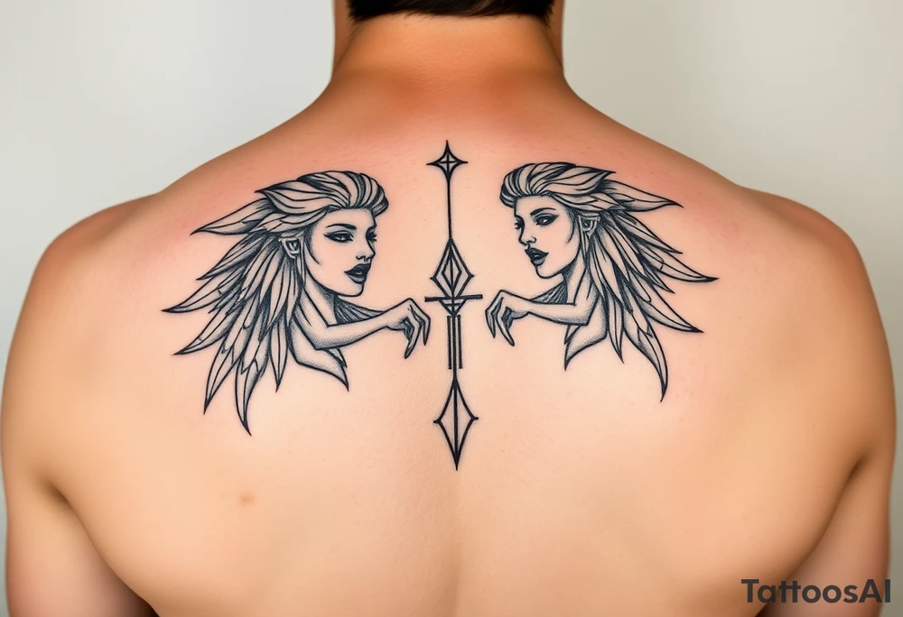 Gemini laugh now cry later feminine tattoo tattoo idea