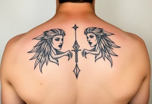 Gemini laugh now cry later feminine tattoo tattoo idea