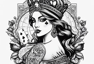 QUEEN OF SPADES tattoo idea