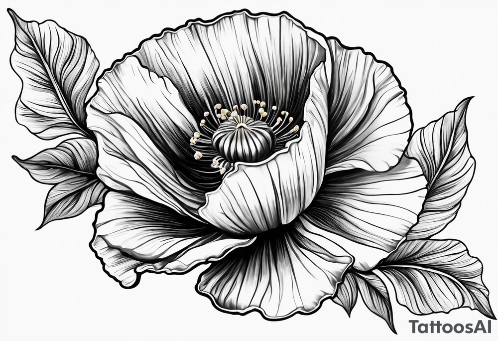 Poppy flowers shoulder tattoo idea