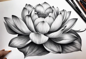 İçerisinde kaplan gül lotus çiçeği ay ve kral tacının birbirleriyle uyumlu olduğu ve hepsini barındıran dirsekten aşağı bir dövme tasarımı tattoo idea