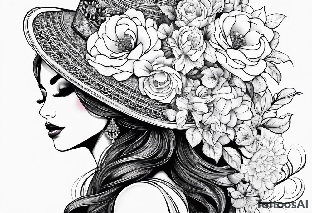 Yeman bride with flowers hat without face tattoo idea