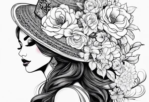 Yeman bride with flowers hat without face tattoo idea