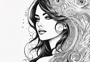 picture 8 by 8 centimeters of the starry sky tattoo idea