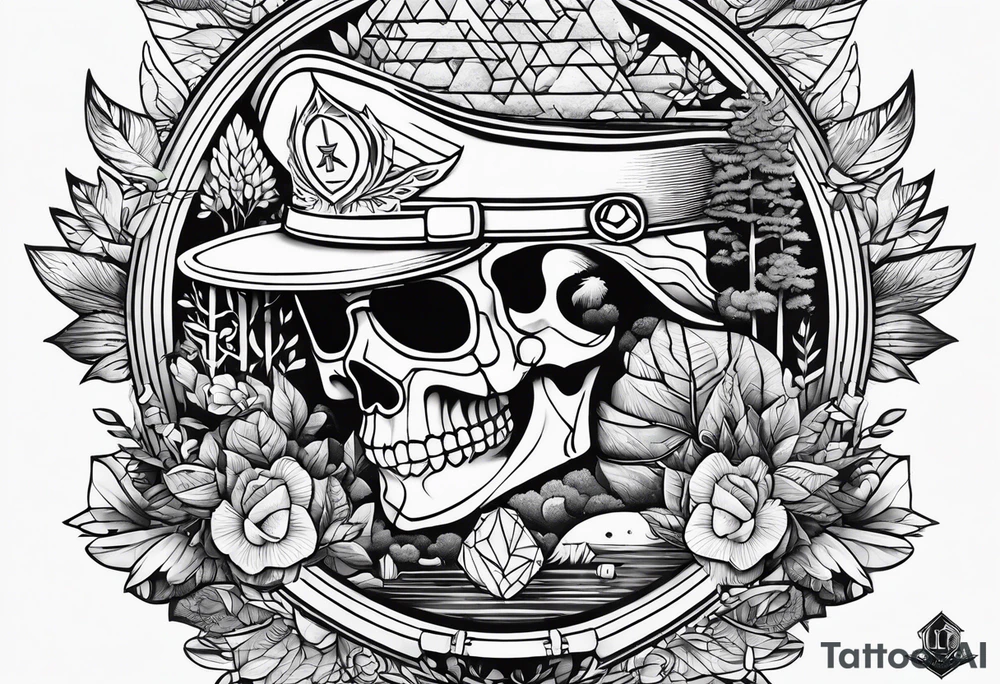 forest, lineswork tattoo idea