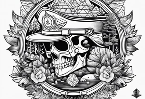 forest, lineswork tattoo idea