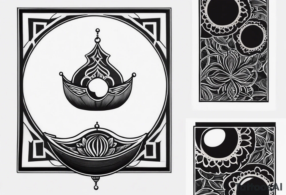 A black only small tattoo of a pearl that would be found in an oyster. Do not include the oyster tattoo idea