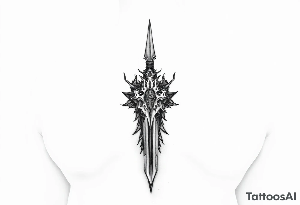minimalist style focusing on power and complexity. tattoo idea