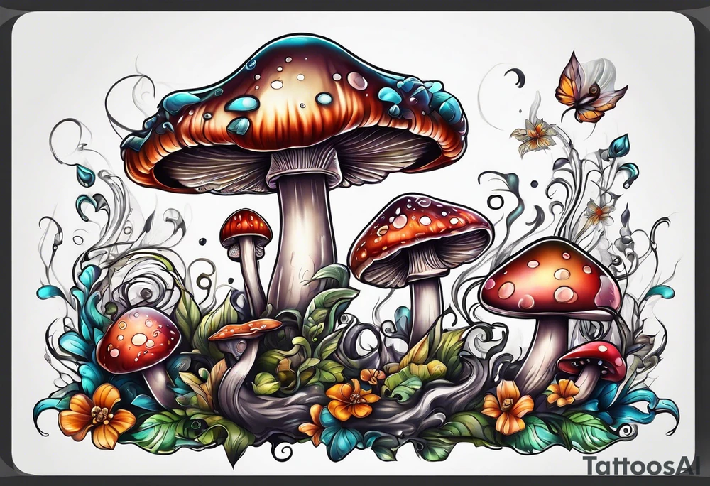 "Graceful Mushrooms" tattoo idea