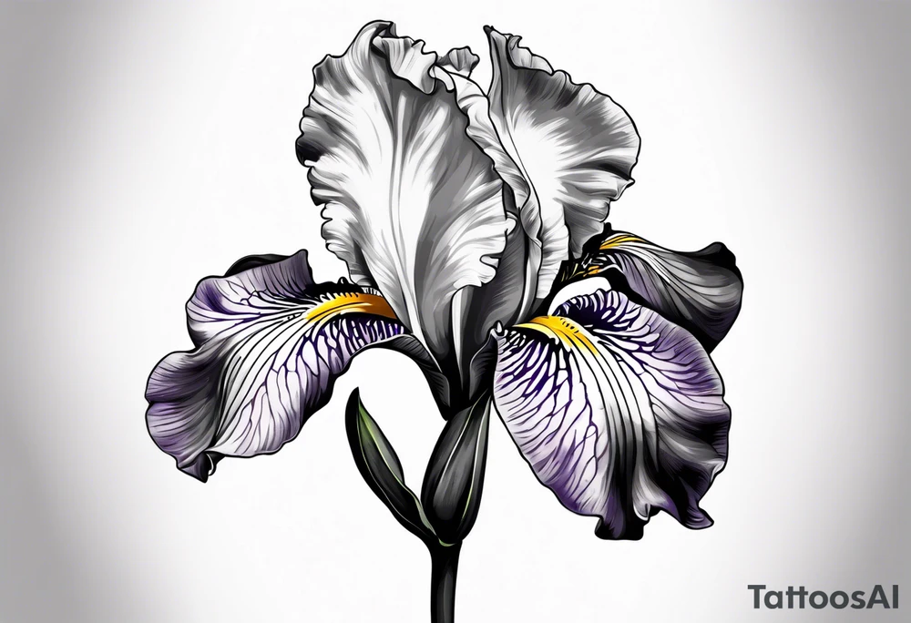 Iris flower tattoo idea