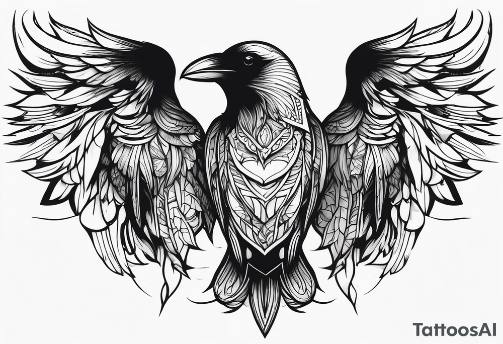 Raven tattoo idea