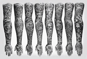 full arm sleeve irish tattoo tattoo idea