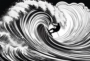 Windsurfer, big wave tattoo idea