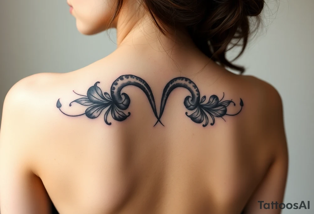 Emily. Aries. Feminine dark erotic tattoo idea