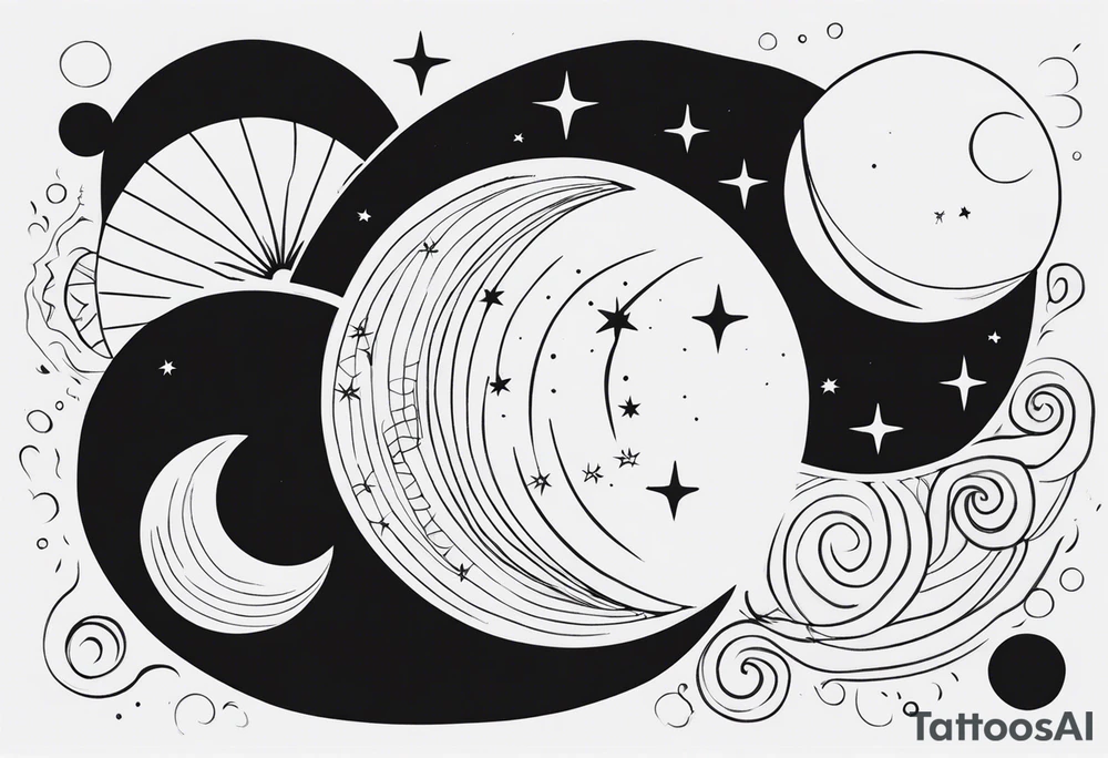 sol e lua tattoo idea