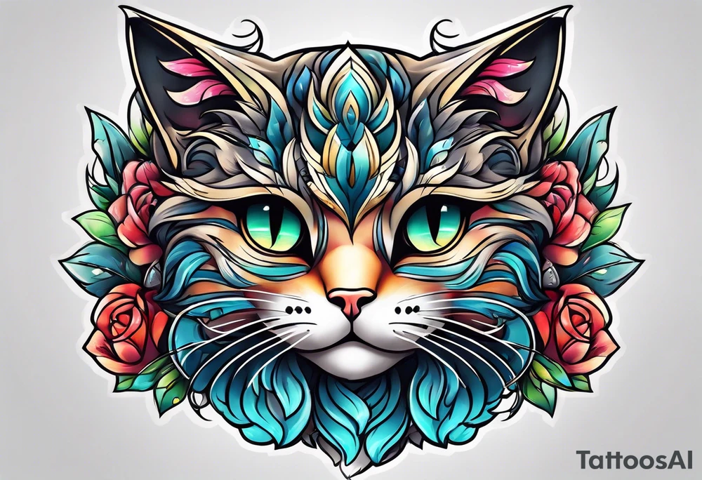 small cat tattoo idea