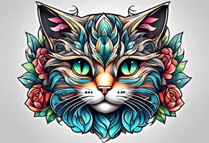 small cat tattoo idea