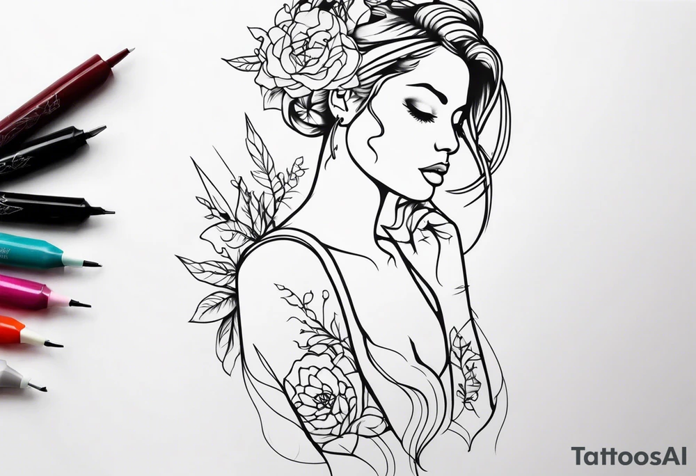 needle and thred tattoo idea