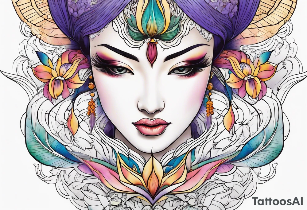 Goddess iris tattoo idea
