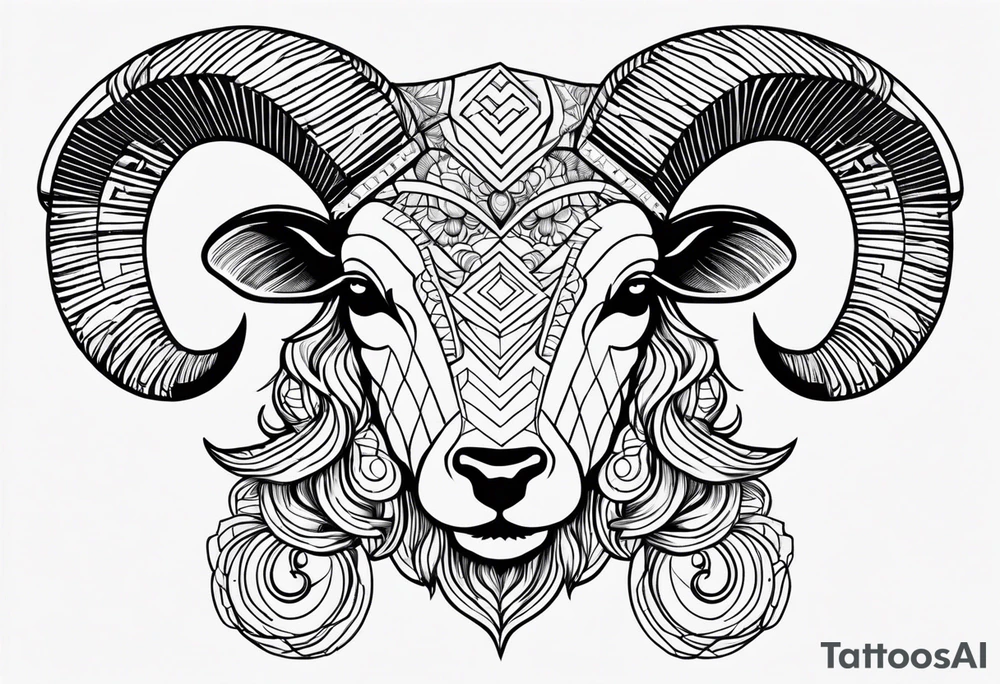 Aries zodiac sign tattoo idea