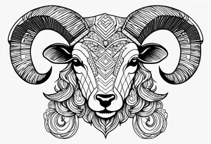 Aries zodiac sign tattoo idea