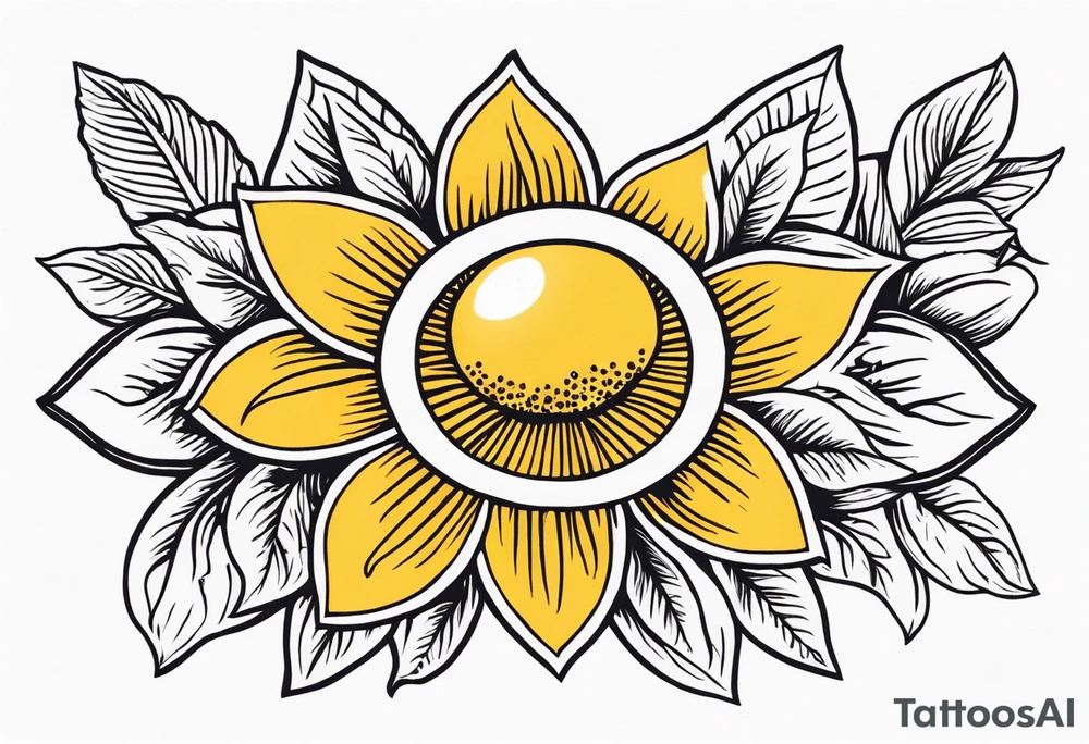 sunshine
old school vintage simple traditional design with vintage flowers surrounding
bold color simple tattoo idea