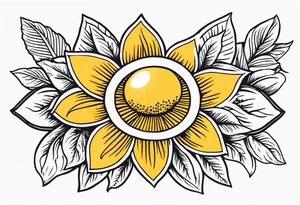 sunshine
old school vintage simple traditional design with vintage flowers surrounding
bold color simple tattoo idea